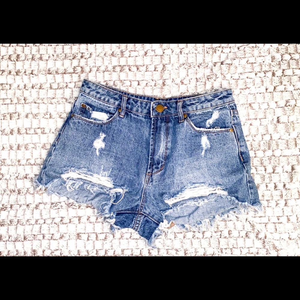 Distressed Jean Shorts (Articles Of Society LAX)